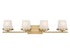 Klein 4-Light Bathroom Vanity Light in Matte Black
