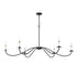 6-Light Chandelier in Matte Black
