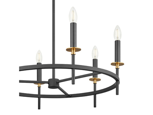 6-Light Chandelier in Brushed Nickel