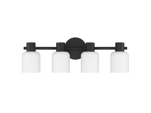 Strand 4-Light Bathroom Vanity Light in Matte Black