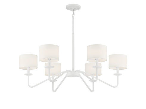 6-Light Chandelier in Matte Black