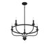 5-Light Chandelier in Matte Black