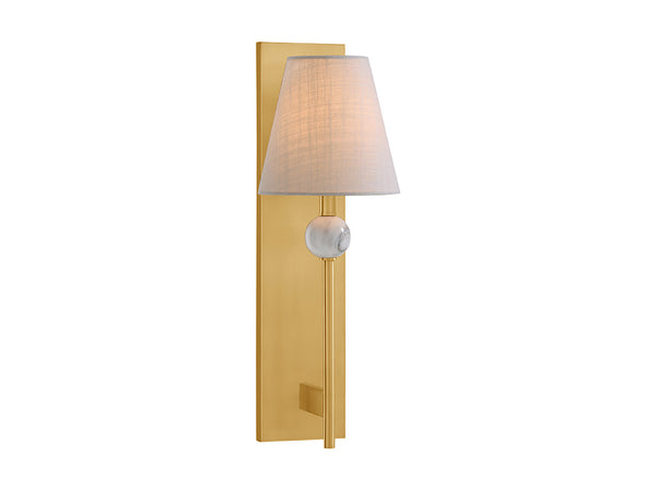 Travis 1-Light Wall Sconce in Warm Brass