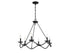 6-Light Chandelier in Matte Black
