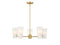 5-Light Chandelier in Natural Brass