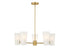 5-Light Chandelier in Natural Brass