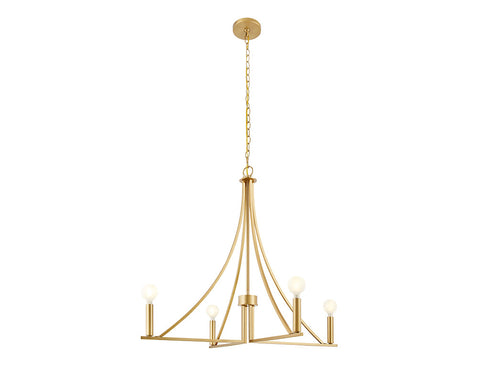 4-Light Chandelier in Brushed Nickel