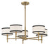 5-Light Chandelier in Natural Brass