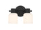 Strand 2-Light Bathroom Vanity Light in Matte Black