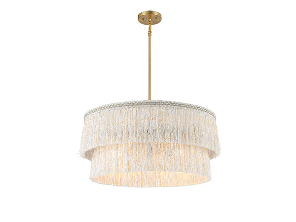 5-Light Pendant in Natural Brass