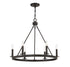 6-Light Chandelier in Matte Black