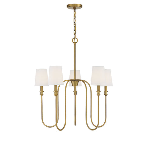 5-Light Chandelier in Aged Iron