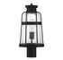 Quinton 1-Light Outdoor Post Lantern in Matte Black