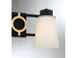 Russo 3-Light Bathroom Vanity Light in Matte Black with Warm Brass Accents
