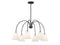 6-Light Chandelier in Matte Black