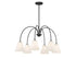 6-Light Chandelier in Matte Black