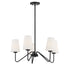 5-Light Chandelier in Matte Black
