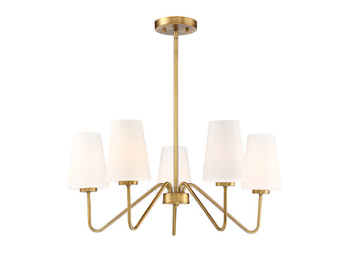 5-Light Chandelier in Matte Black