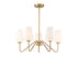 5-Light Chandelier in Matte Black