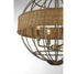 Boreal 4-Light Pendant in Burnished Brass with Rattan
