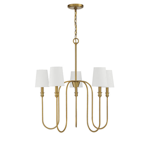 5-Light Chandelier in Aged Iron