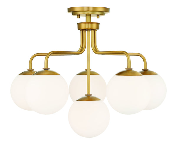 Marco 6-Light Ceiling Light in Warm Brass