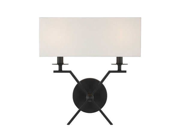Arondale 2-Light Wall Sconce in Matte Black