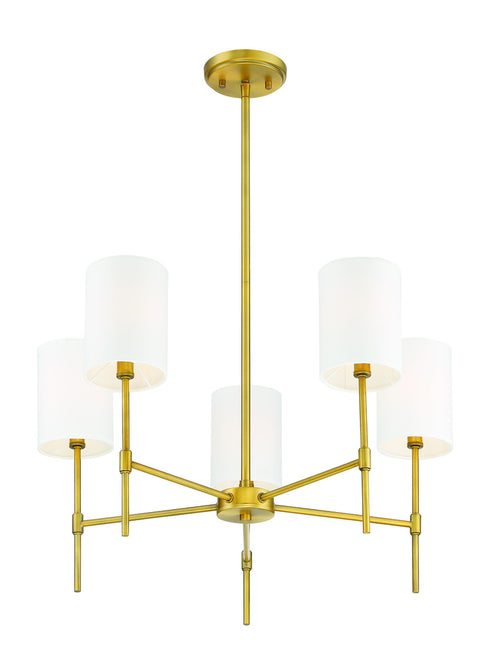 5-Light Chandelier in Bisque White