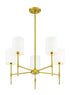 5-Light Chandelier in Bisque White