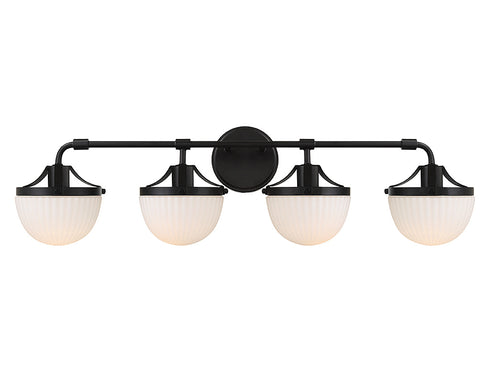 Meredith 4-Light Bathroom Vanity Light in Matte Black