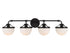 Meredith 4-Light Bathroom Vanity Light in Matte Black