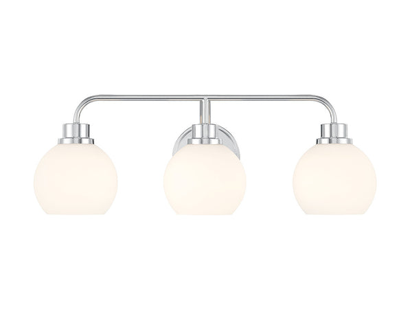 3-Light Bathroom Vanity Light in Chrome