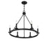 6-Light Chandelier in Matte Black