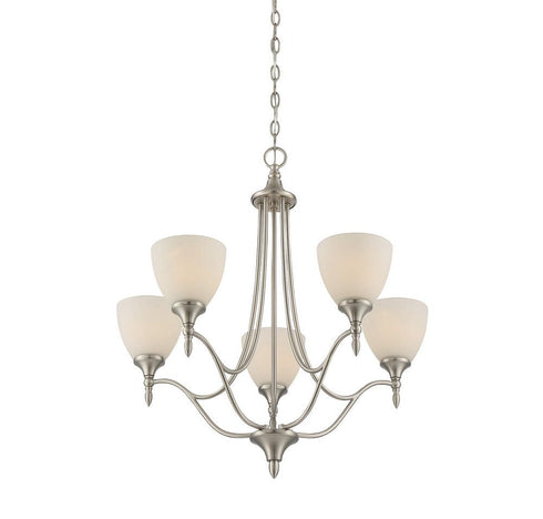 Herndon 5-Light Chandelier in Satin Nickel