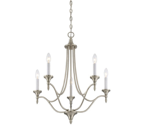 Herndon 5-Light Chandelier in Satin Nickel
