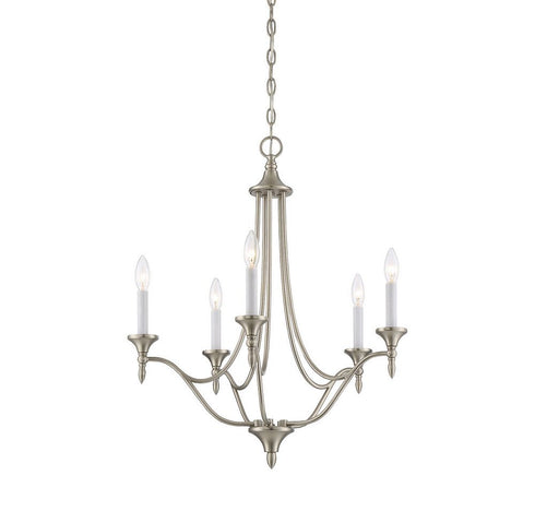Herndon 5-Light Chandelier in Satin Nickel