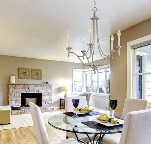 Herndon 5-Light Chandelier in Satin Nickel
