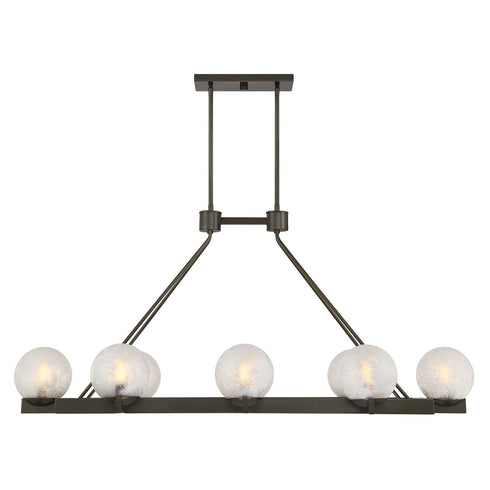 Darien 8-Light Linear Chandelier in Mediterranean Bronze