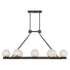 Darien 8-Light Linear Chandelier in Mediterranean Bronze