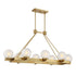 Darien 8-Light Linear Chandelier in Mediterranean Bronze