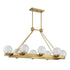 Darien 8-Light Linear Chandelier in Mediterranean Bronze