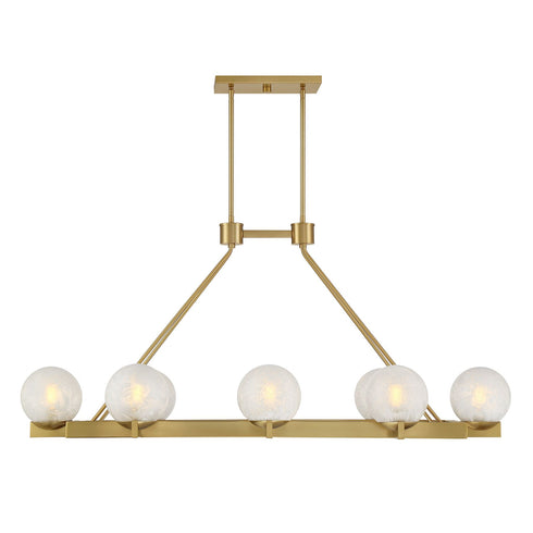 Darien 8-Light Linear Chandelier in Mediterranean Bronze