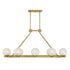 Darien 8-Light Linear Chandelier in Mediterranean Bronze