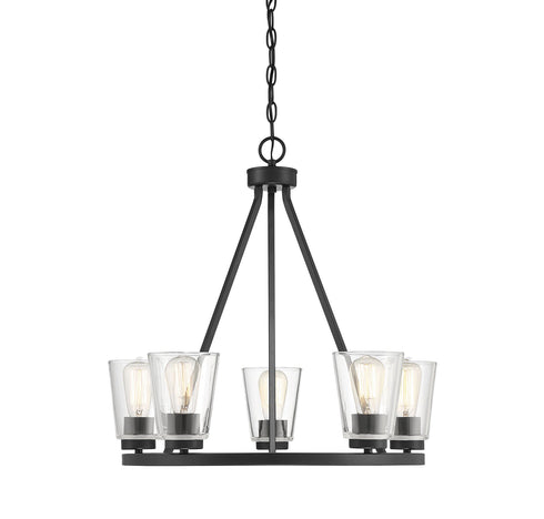 Calhoun 5-Light Chandelier in Warm Brass