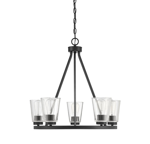 Calhoun 5-Light Chandelier in Warm Brass