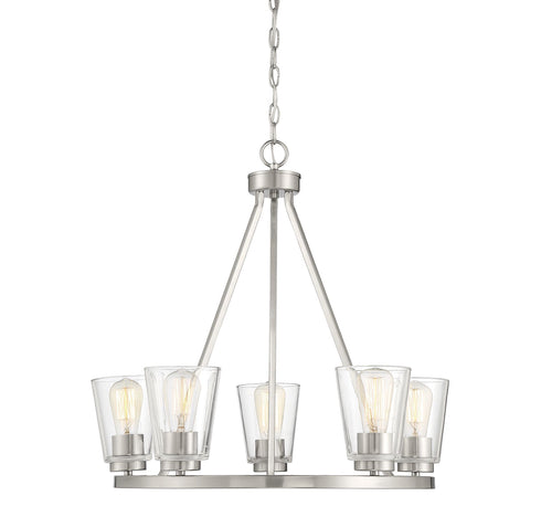 Calhoun 5-Light Chandelier in Warm Brass