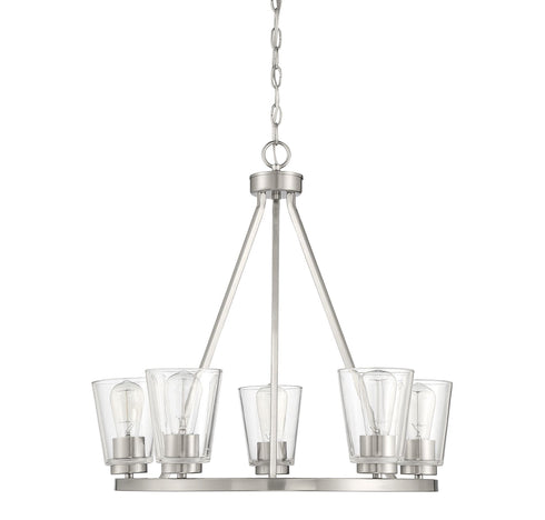 Calhoun 5-Light Chandelier in Warm Brass