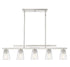 Calhoun 5-Light Linear Chandelier in Warm Brass