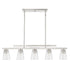 Calhoun 5-Light Linear Chandelier in Warm Brass