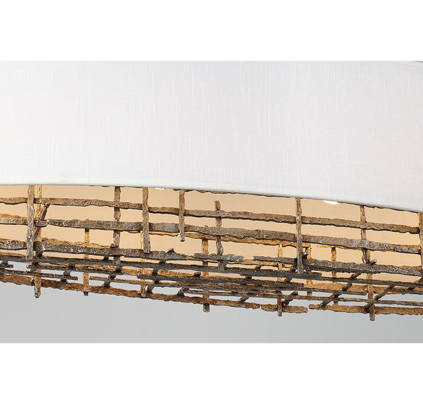 Cameo 4-Light Linear Chandelier in Campagne Luxe